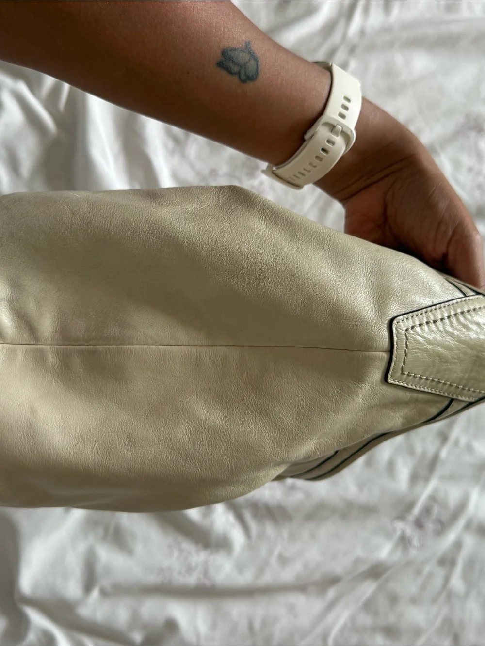 Coach | Vintage Ergo Pleated Hobo bag in cream leather